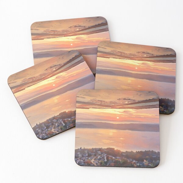 Item preview, Flying by Puget Sound Sunset (Impressionist) designed and sold by flyscenicair.