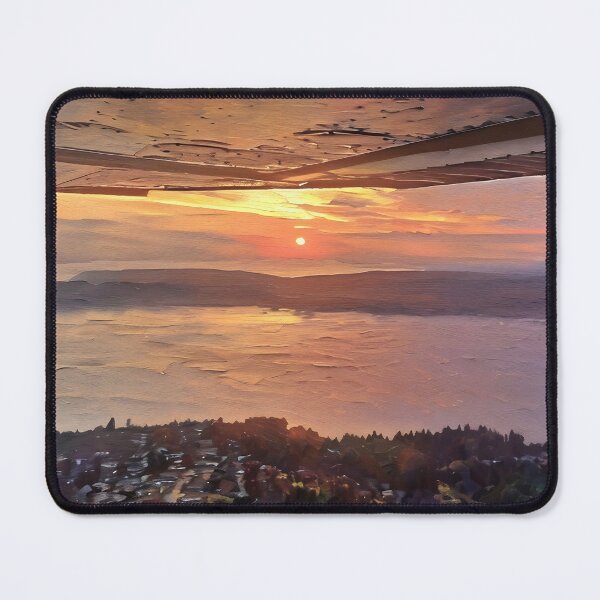 Item preview, Flying by Puget Sound Sunset (Oil Painting) designed and sold by flyscenicair.