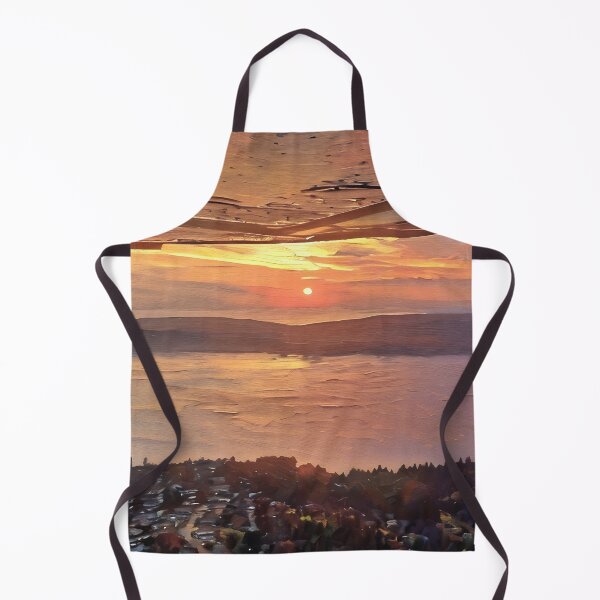 Item preview, Flying by Puget Sound Sunset (Oil Painting) designed and sold by flyscenicair.
