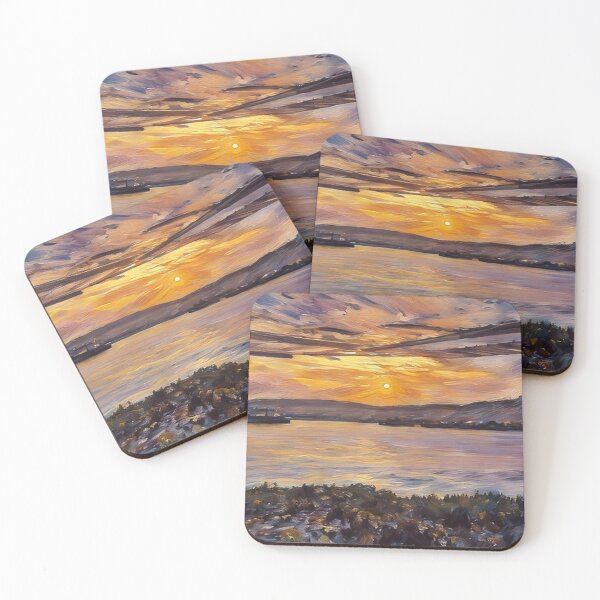 Item preview, Flying by Puget Sound Sunset (Pastel) designed and sold by flyscenicair.