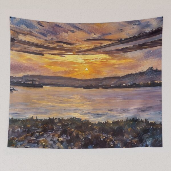 Item preview, Flying by Puget Sound Sunset (Pastel) designed and sold by flyscenicair.