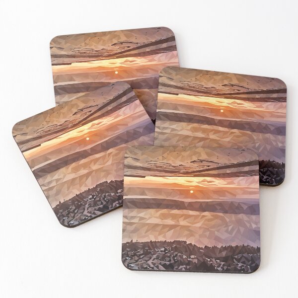 Item preview, Flying by Puget Sound Sunset (Poly Art) designed and sold by flyscenicair.