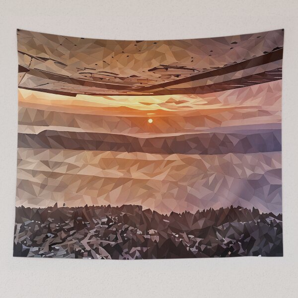Item preview, Flying by Puget Sound Sunset (Poly Art) designed and sold by flyscenicair.