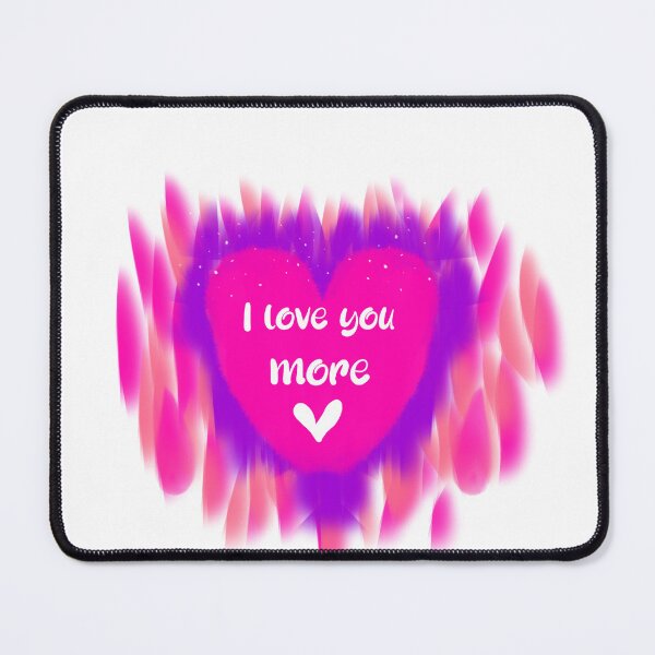 Item preview, I love you more pink and purple heart designed and sold by MsArtyCrafts.