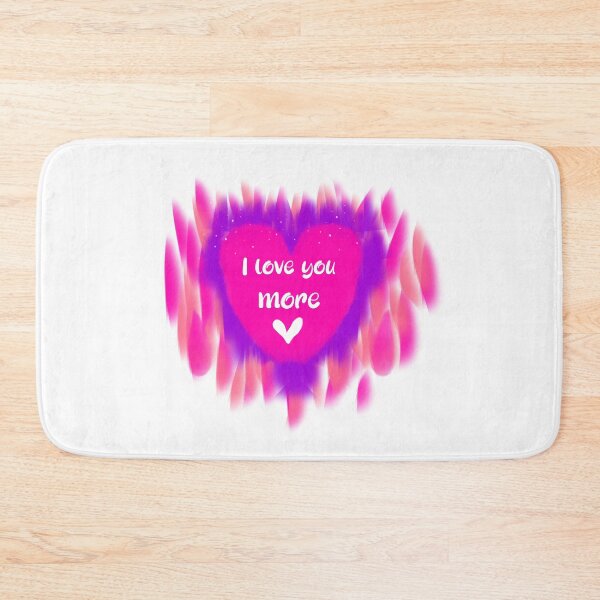 Item preview, I love you more pink and purple heart designed and sold by MsArtyCrafts.