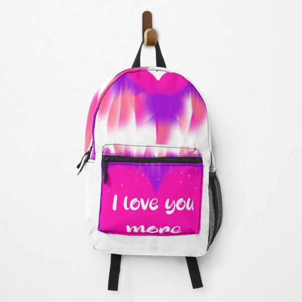 Item preview, I love you more pink and purple heart designed and sold by MsArtyCrafts.