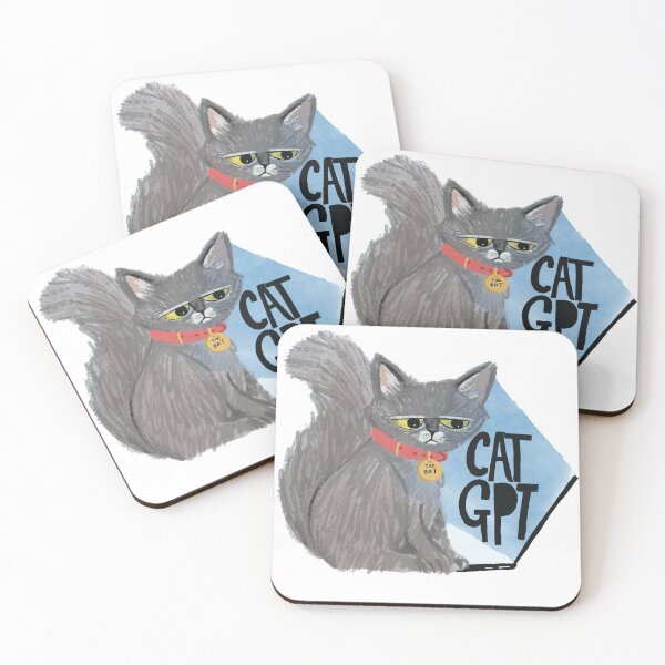 Item preview, CatGPT – Grumpy AI Cat Meme illustrator Jemma Jamie SKidmore  designed and sold by Jemma Jamie Skidmore.