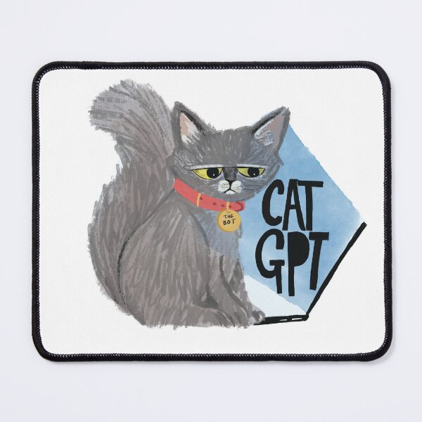 Item preview, CatGPT – Grumpy AI Cat Meme illustrator Jemma Jamie SKidmore designed and sold by Jemma Jamie Skidmore.