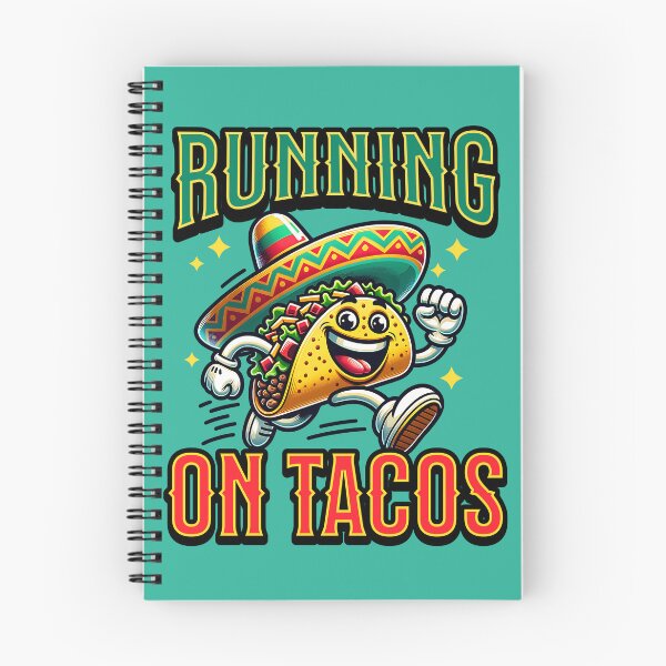 Item preview, Running On Tacos Cartoon Taco designed and sold by MaxOutDesign.