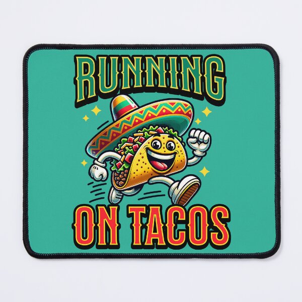 Item preview, Running On Tacos Cartoon Taco designed and sold by MaxOutDesign.