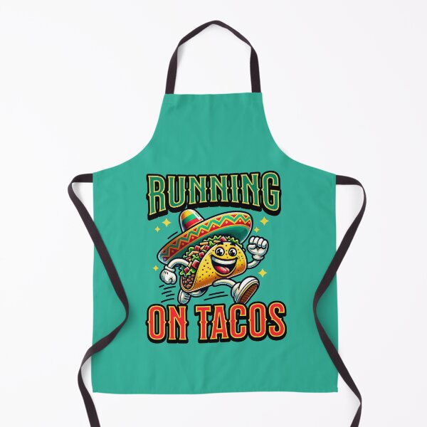 Item preview, Running On Tacos Cartoon Taco designed and sold by MaxOutDesign.