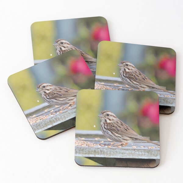 Item preview, Song Sparrow On My Bird Feeder designed and sold by BackyardBirder.