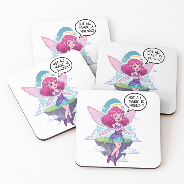 Item preview, Fantasy Fairy With Pink Hair On Floating Island and Magical Aura designed and sold by RUMOOROZ.