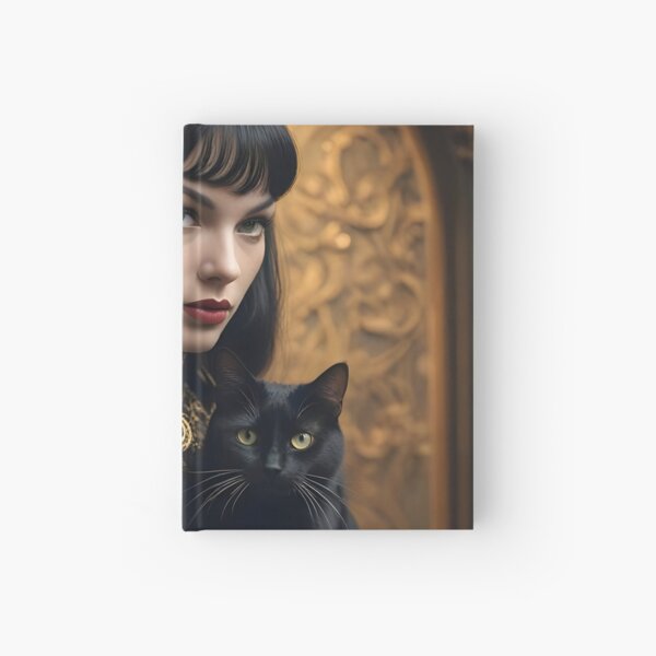 Vista previa del artículo con la obra «La mujer gato y su familiar», diseñado y vendido por AtomicKittyArt.