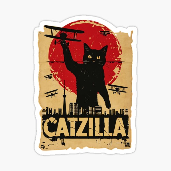Vista previa del artículo con la obra «CATZILLA», diseñado y vendido por MJO80.