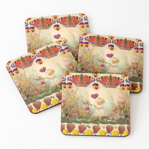 Item preview, Enchanted Meadow Girl and Deer designed and sold by Molly's Gone Mad .
