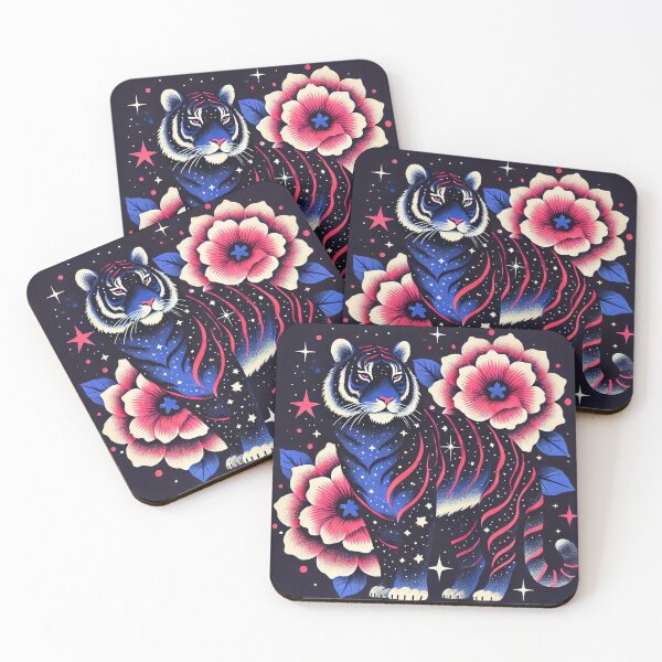 Item preview, Tattoo Style Tiger and Roses designed and sold by zzz888.