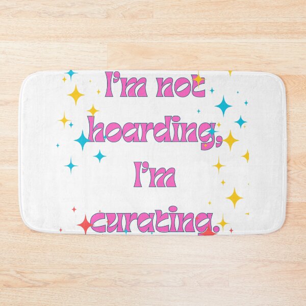 Item preview, I’m not hoarding, I’m curating. Quote for Vinyl Collectors Retro Vintage designed and sold by ugsdesignS.