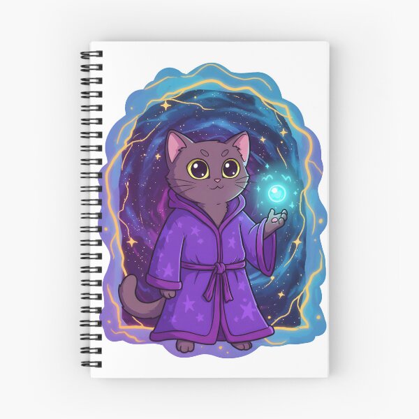 Item preview, Illustration of a Magical Cat Wizard with a Celestial Background designed and sold by RUMOOROZ.