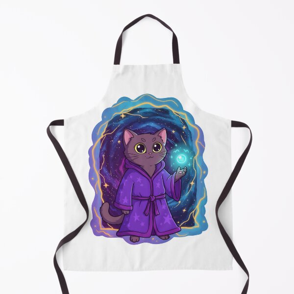 Item preview, Illustration of a Magical Cat Wizard with a Celestial Background designed and sold by RUMOOROZ.