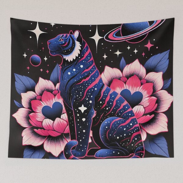 Item preview, Cosmic Tiger & Roses designed and sold by zzz888.