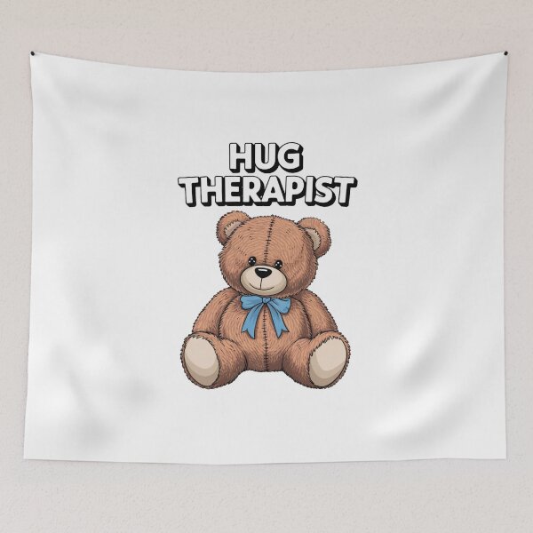Item preview, Hug Therapist Blue Ribbon Tie designed and sold by Peter Stawicki.