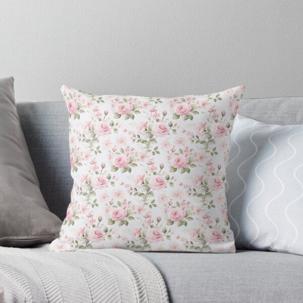 Romance in Bloom Throw Pillow
