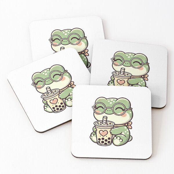 Item preview, Cute frog enjoying a drink designed and sold by ATOTI.