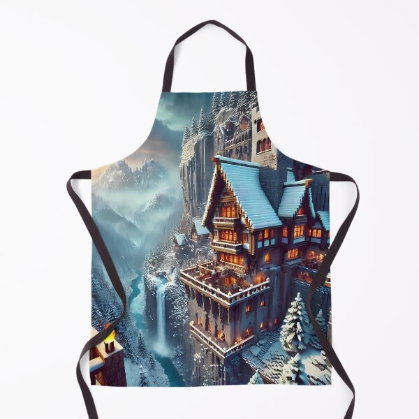 Item preview, Cosy Minecraft castle in winter  designed and sold by Psychacharm.