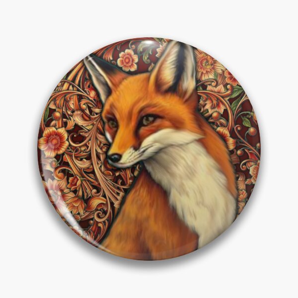 Item preview, Riot: Fox & Flowers - Dark Red designed and sold by Niniva.