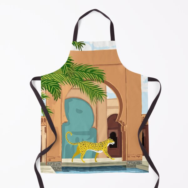 Item preview, Cheetah under the Moroccan arch #illustration #painting designed and sold by 83oranges.com.