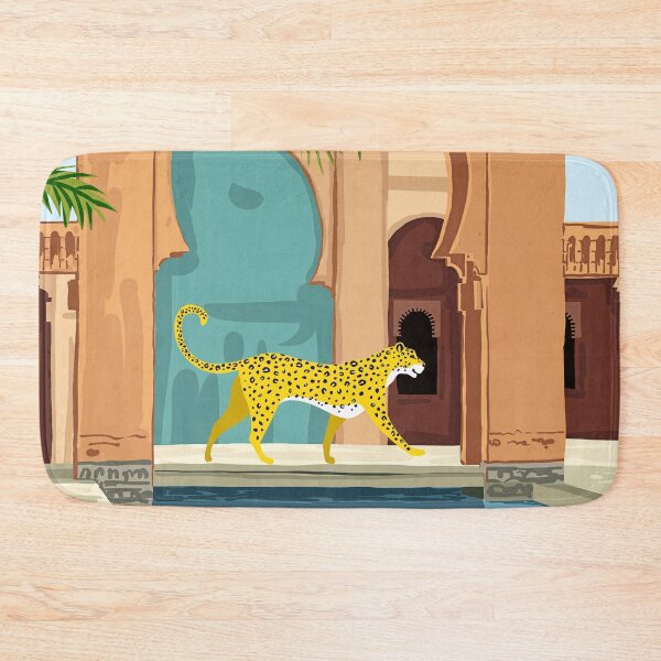 Item preview, Cheetah under the Moroccan arch #illustration #painting designed and sold by 83oranges.com.