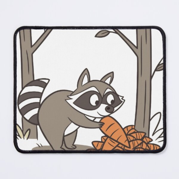 Item preview, vector image of a raccoon collecting carrots designed and sold by optimusprime39.
