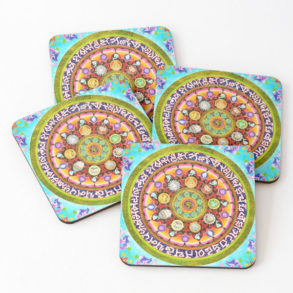 Item preview, Chakra Mandala, Ayurveda Yoga Aum, Eclectic Colorful Bohemian Sun Sign Moon Sign Zodiac Astrology designed and sold by 83oranges.com.