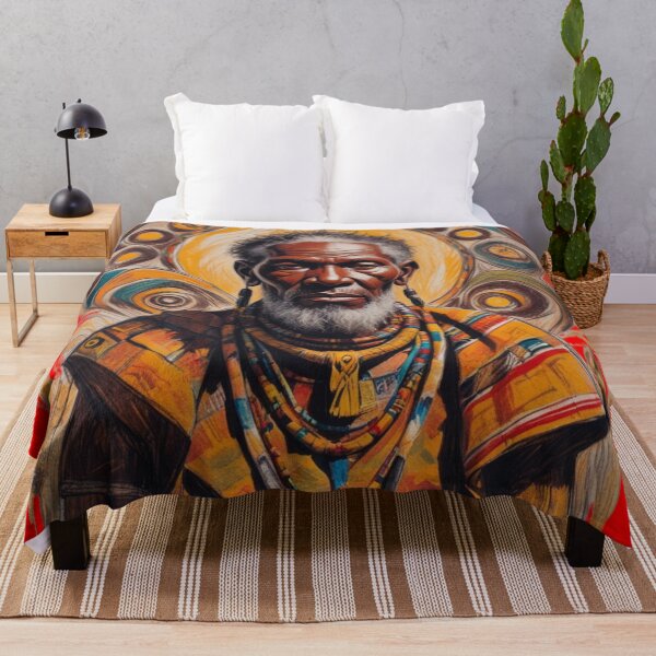 Item preview, Vibrant African Spirituality Artwork: Traditional Attire and Symbolic Patterns designed and sold by 'VARI'.