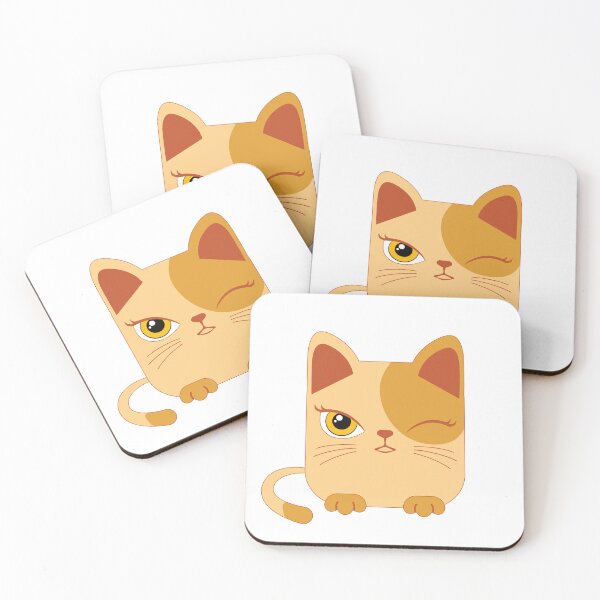 Item preview, An orange spotted cat with a block shape. designed and sold by JohanaStyle.