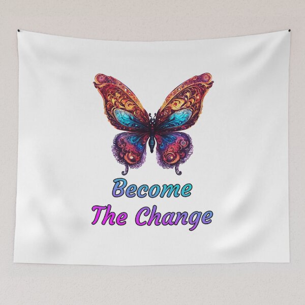 Item preview, Become The Change - Butterfly quote 1 designed and sold by Tom-Johnson.