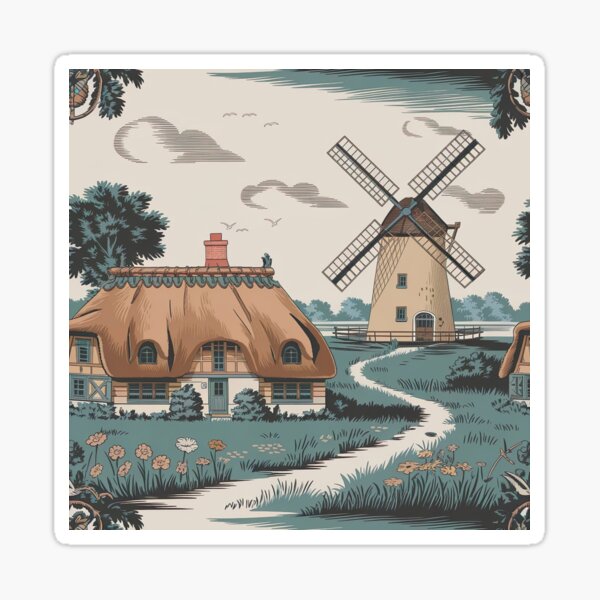 Item preview, Country Side Toile de jouy pattern designed and sold by Tamas Das.