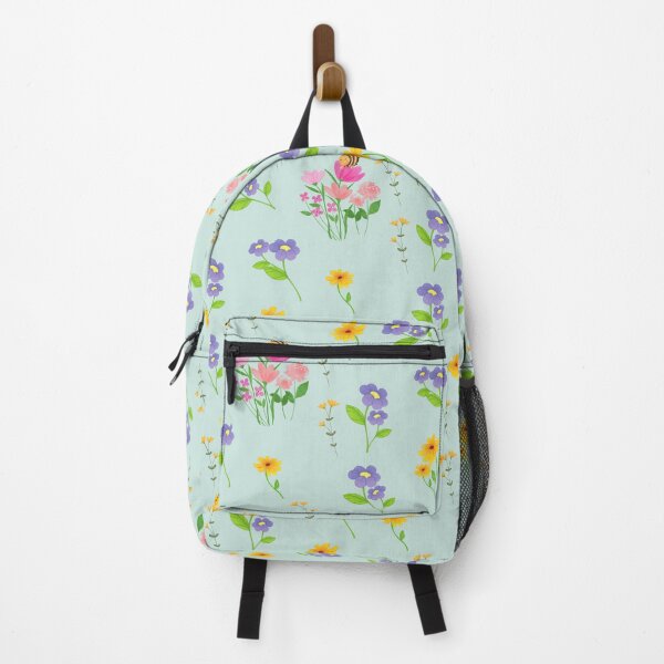 Item preview, Vibrant Floral Pattern – Blue & Green Tones with Colorful Blossoms designed and sold by bosswin789.