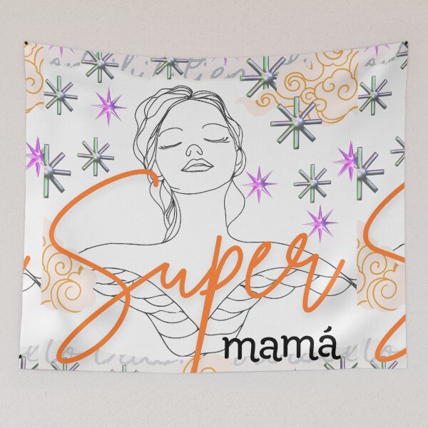Item preview, Super Mama Line Drawing  designed and sold by Molly's Gone Mad .