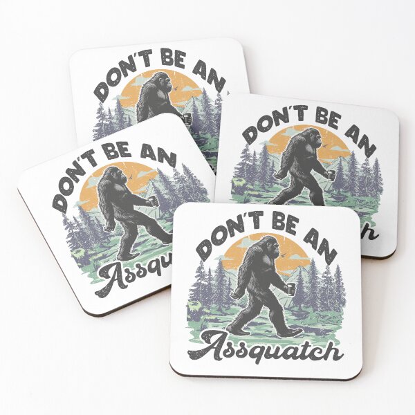 Item preview, Don't be an Assquatch Bigfoot design Retro sublimation Funny camping And Hiking Tee print Funny quote graphic designed and sold by MotivaChic.