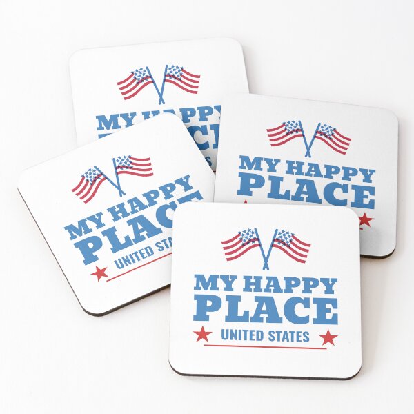 Item preview, My Happy Place United States USA Travel T-Shirt designed and sold by All About Merch.
