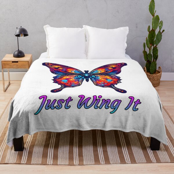 Item preview, Just Wing It - Butterfly quote 1 designed and sold by Tom-Johnson.