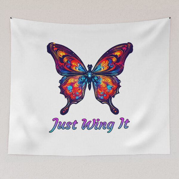 Item preview, Just Wing It - Butterfly quote 1 designed and sold by Tom-Johnson.