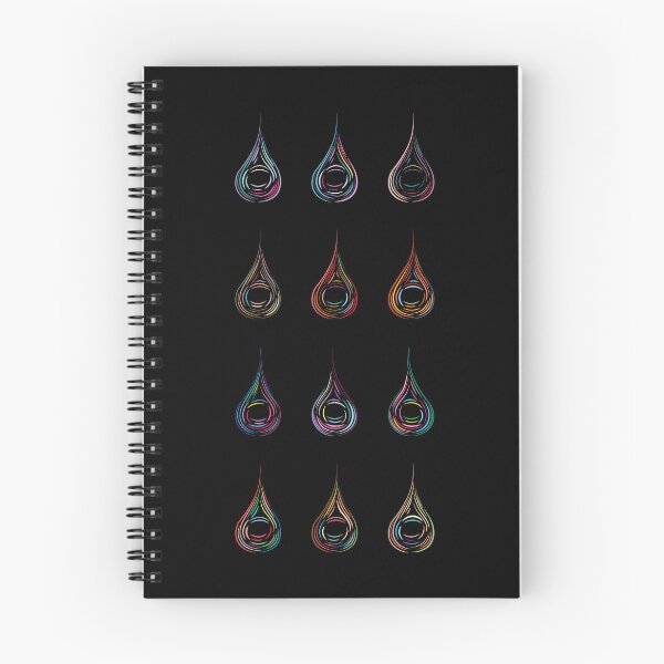 Item preview, Rainbow Droplets - Vertical Arrangement, Dark Background designed and sold by Onyx Swan Art.