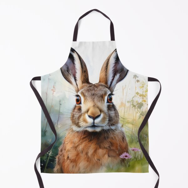 Item preview, watercolour portrait of a hare looking forward designed and sold by alan tunnicliffe.