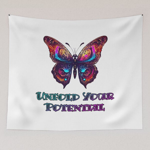 Item preview, Unfold Your Potential - Butterfly quote 2 designed and sold by Tom-Johnson.