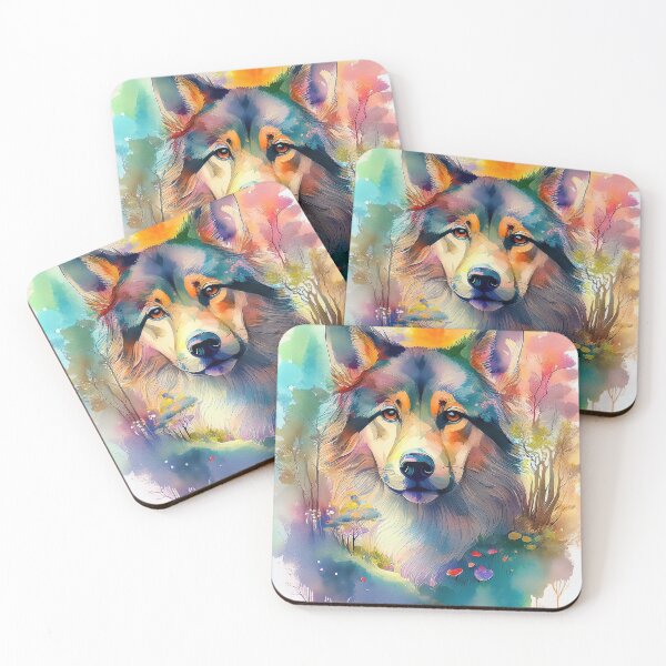 Item preview, Colourful dog portrait wall art designed and sold by alan tunnicliffe.