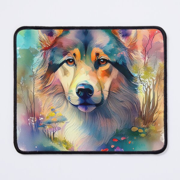Item preview, Colourful dog portrait wall art designed and sold by alan tunnicliffe.