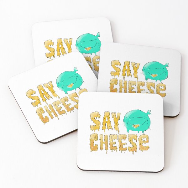 Item preview, "SAY CHEESE" with green goofy face Illustration designed and sold by Arko  Ranger.